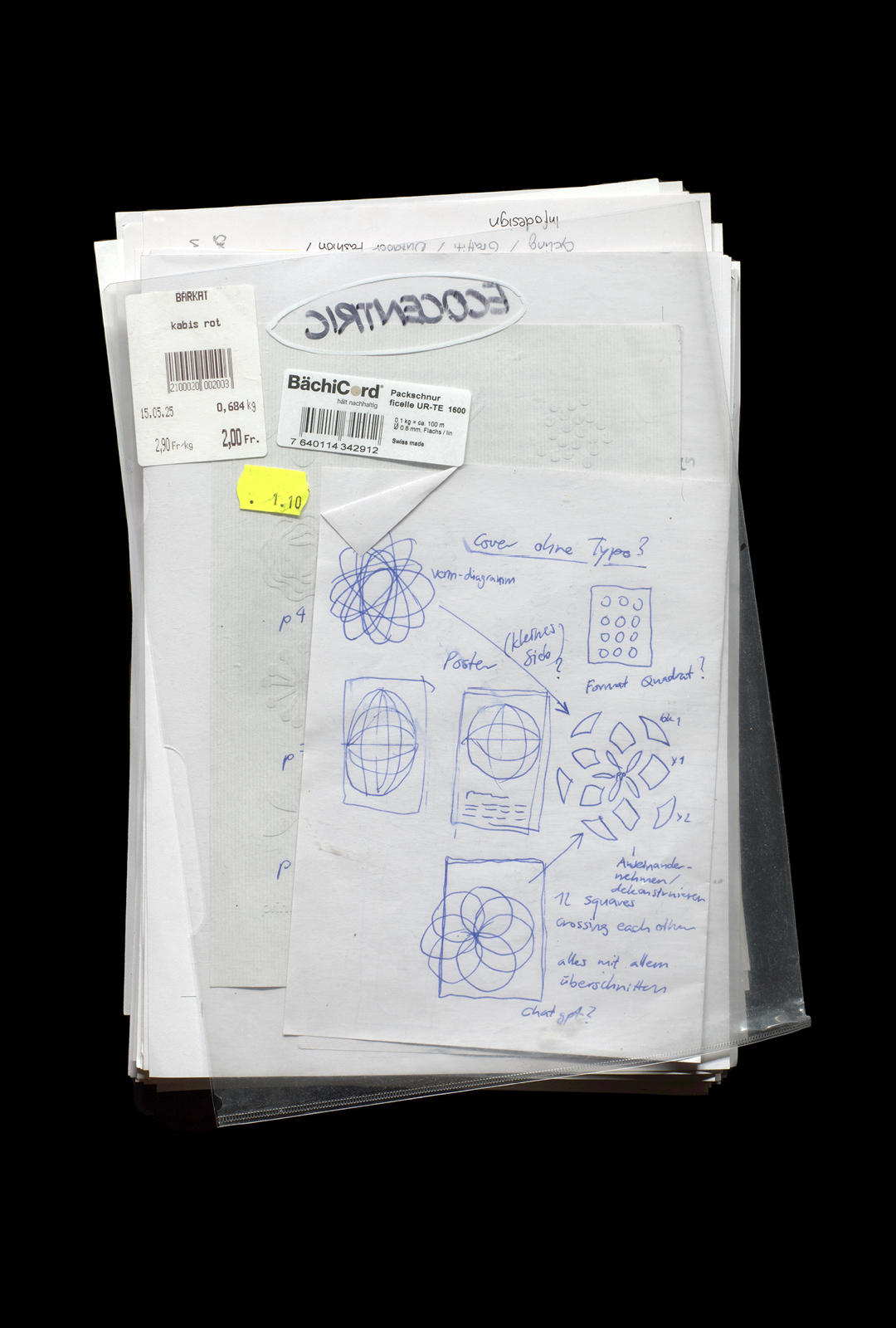 handwritten notes and sketches