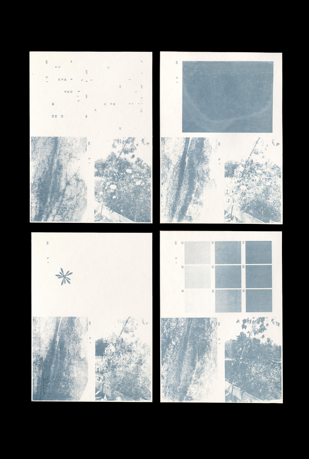 the 4 master pages printed with ppb1